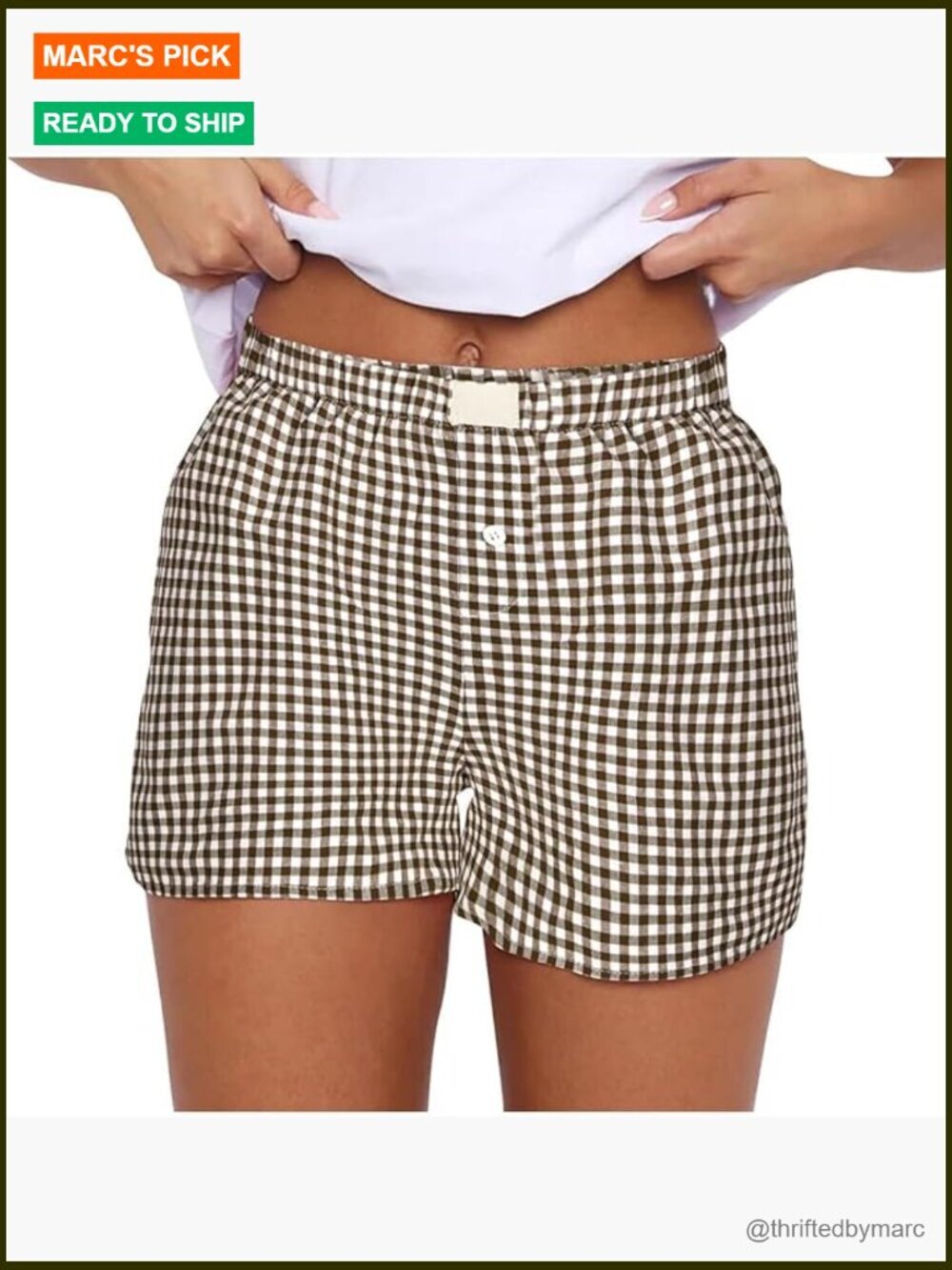 Y2k Plaid Pajama Shorts Elastic Waist Boxer Sleep Lounge Bottoms